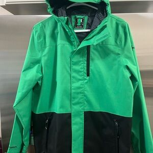 Under Armour Kids Green & Black Hooded Rain Jacket